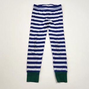 Mini Boden Blue White Striped Snug Long John Pajama Pants sz 8